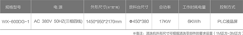 WX-600DG-1零部件（jiàn）智（zhì）能清洗（xǐ）機